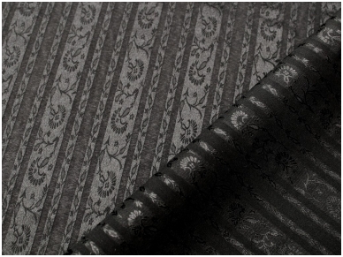 Блузочная ткань черного цвета с атласными полосками