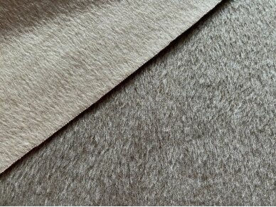 Ткань пальтовая с ворсом, двусторонняя, цвета нежного хаки со светло-серым оттенком