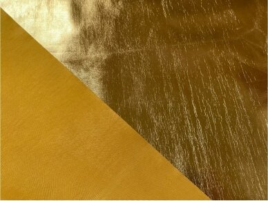 Блестящая трикотажная ткань ЛАМА с эластаном, цвета золота