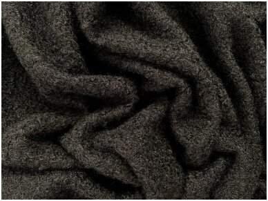 Buklė paltinis audinys juodos spalvos