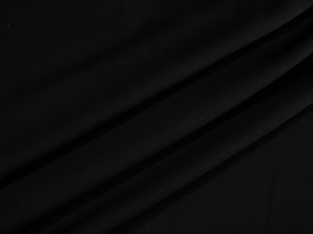 Искусственный шёлк Армани черного цвета 1