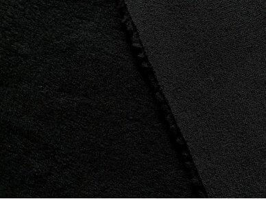 Искусственный мех с коротким ворсом чёрного цвета