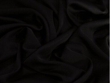 Искусственный шёлк Армани черного цвета