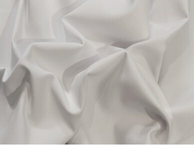 Ткань хлопковая с эластаном белого цвета