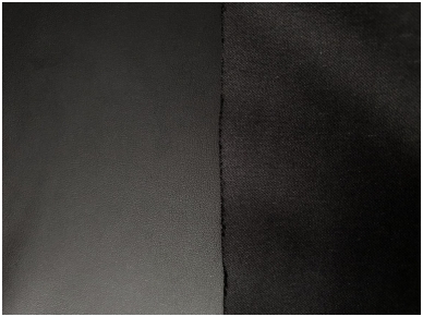 Oda dirbtinė juodos spalvos su trikotažiniu pagrindu