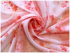 Šifonas “kresh” gėletas, šviesiai rožinis