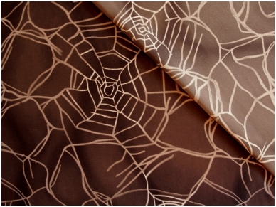 Светло-коричневая платьевая ткань с абстрактным дизайном