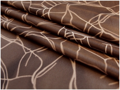 Светло-коричневая платьевая ткань с абстрактным дизайном