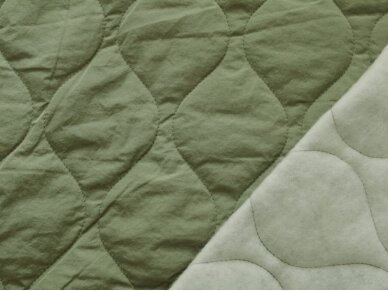 Курточная ткань цвета хаки с полуматовой поверхностью 3