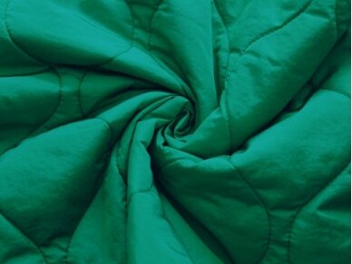 Курточная ткань ярко-зеленого цвета с полуматовой поверхностью