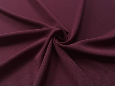Struktūrinis tekstilinis suknelinis audinys tamsiai bordinės spalvos