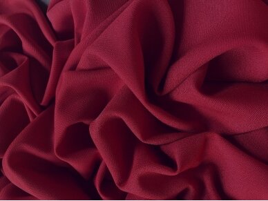 Struktūrinis tekstilinis suknelinis audinys raudonos spalvos