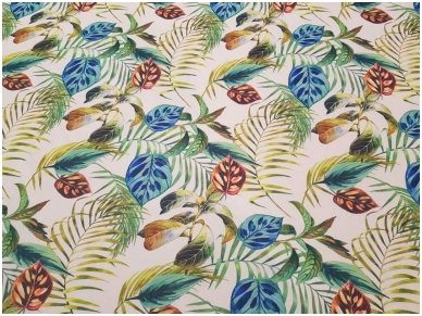 Платьевая ткань с тропическим дизайном