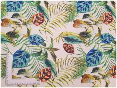 Платьевая ткань с тропическим дизайном