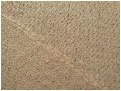 Текстильная ткань нежно бежевого цвета, имитация льна