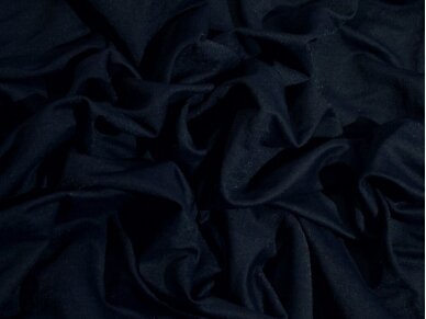 Трикотажная ткань, с вискозой темно-синего цвета