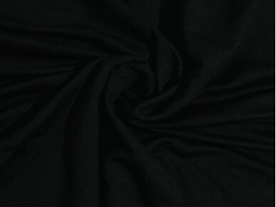 Trikotažinis audinys su viskoze juodos spalvos vienspalvis