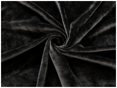Veliūras Soft trikotažinis, juodos spalvos