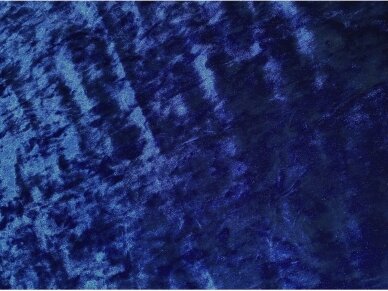 Veliūras trikotažinis, glamžito efekto, rugiagėlių mėlynos spalvos