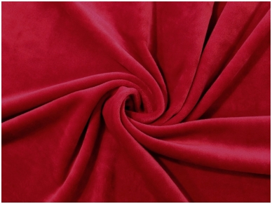 Veliūras Soft trikotažinis, raudonos spalvos